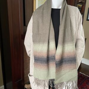 V. FRAAS Wool Cashmere Scarf in Earth Tones